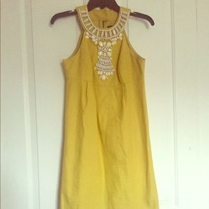 Mustard colored size 2 INC cocktail dress